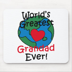 Mousepad Coração do Grandad do mundo o grande