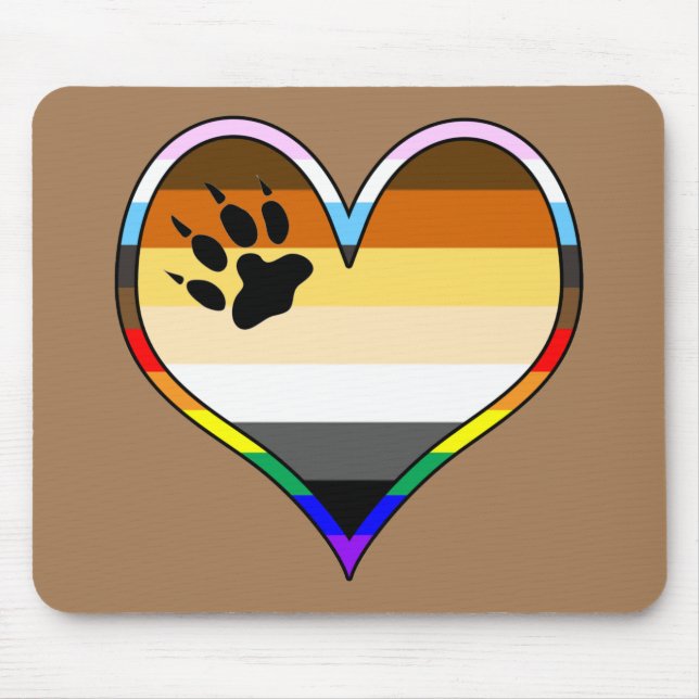 Mousepad Coração do Orgulho Urso (Frente)