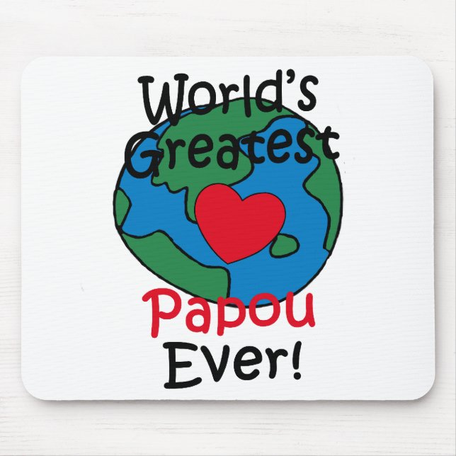 Mousepad Coração do Papou do mundo o grande (Frente)