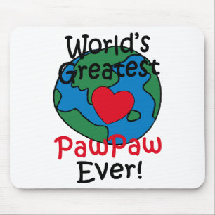 Mousepad Coração do PawPaw do mundo o grande