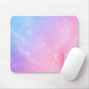 Mousepad Coração Dobra Central com Estrelas