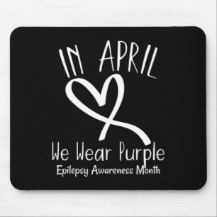 Mousepad Coração Em Abril Vestimos Consciência da Epilepsia
