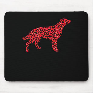 Mousepad Coração em Forma de Amor Cachorro Setter Irlandês