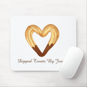 Mousepad Coração Em Forma De Coração Dipado Em Chocolate