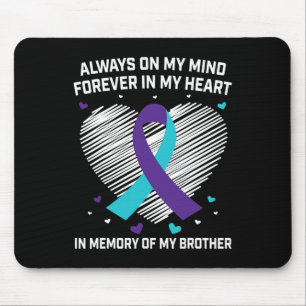 Mousepad Coração Em Memória Do Meu Irmão Sensibilização Par
