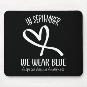 Mousepad Coração Em Setembro Vestimos Alopecia Azul Areata