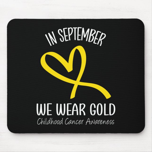 Mousepad Coração Em Setembro Vestimos Cancer A Da Infância  (Frente)