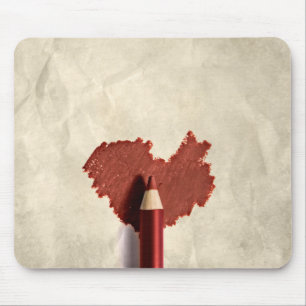 Mousepad Coração Escrita