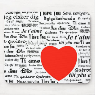 Mousepad coração eu te amo