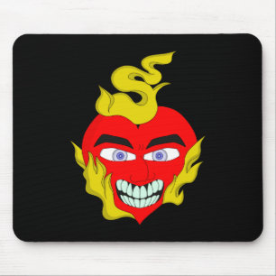 Mousepad Coração Flaming