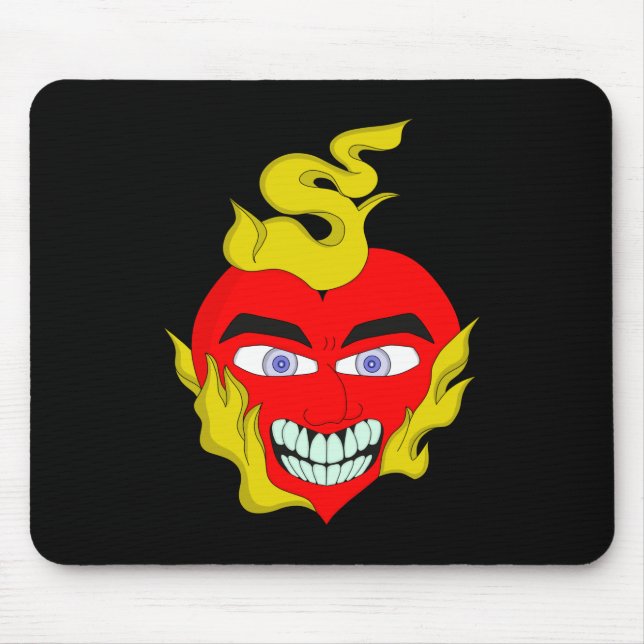 Mousepad Coração Flaming (Frente)