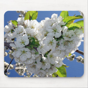 Mousepad Coração florescente de cereja