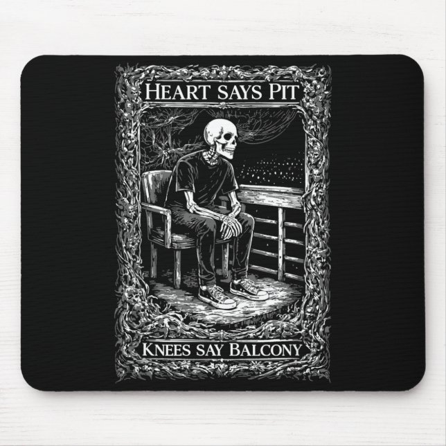 Mousepad Coração Fofo Diz Joelho de Poço Diz (Frente)
