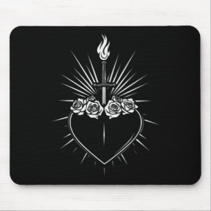 Mousepad Coração Imaculado De Mary Homens Virgem Católica