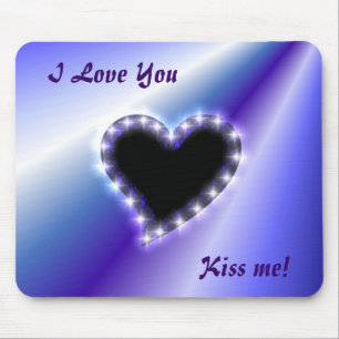 Mousepad Coração no Arco-Íris roxo