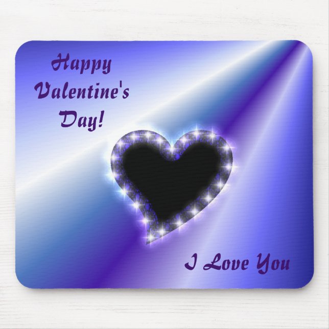 Mousepad Coração no Arco-Íris roxo (Frente)