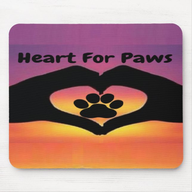 Mousepad Coração Para Patas (Frente)