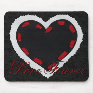 Mousepad Coração Preto