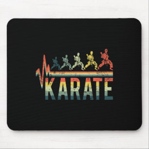 Mousepad Coração Pulsante Vintage Retro Palavra Karatê Kick