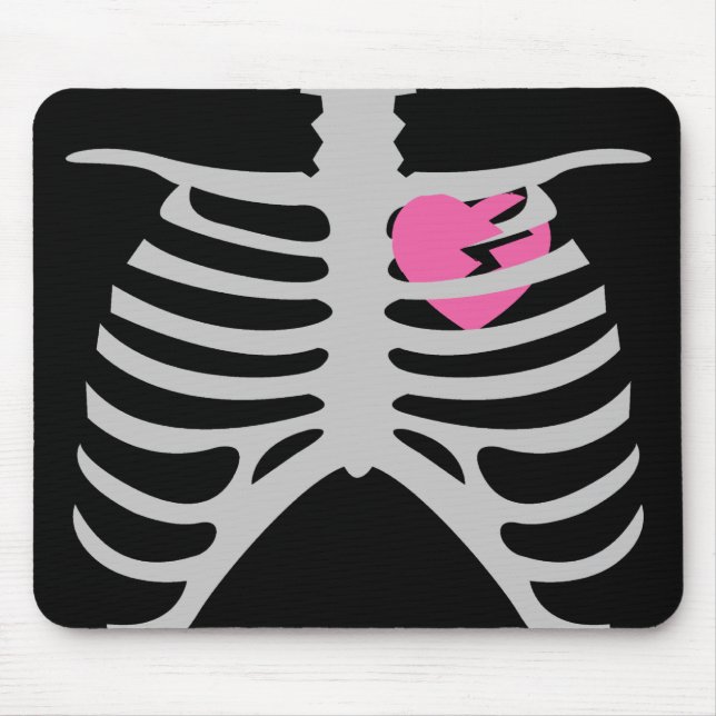 Mousepad Coração Quebrado na Faixa (Frente)