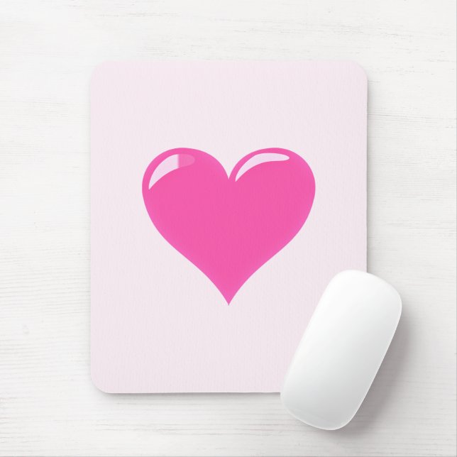 Mousepad Coração Rosa - Amor (Com mouse)