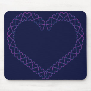 Mousepad Coração Rosa no descanso de mouse