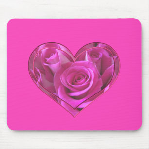 Mousepad Coração Rosa Rosa Rosa Rosa Rosa Rosa Rosa Rosa 