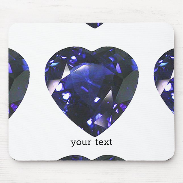 Mousepad Coração - Sapphire Azul (Frente)