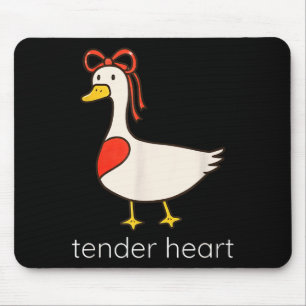 Mousepad Coração Terno Casal Engraçado Amante de Ganso Dia
