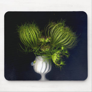Mousepad Coração verde em preto