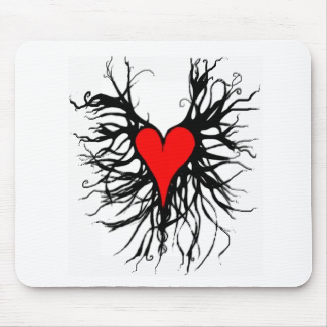 Mousepad Coração vermelho (Frente)