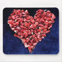 Coração Vermelho-Petal Rosa do Amor Romântico