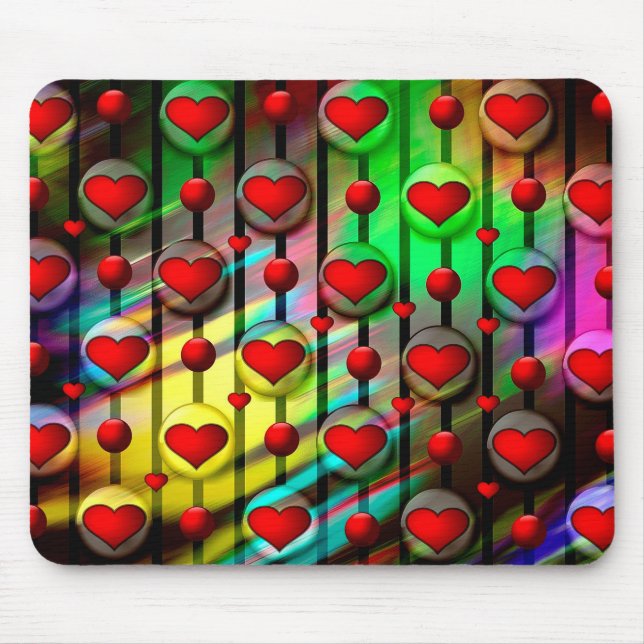 Mousepad Corações (Frente)
