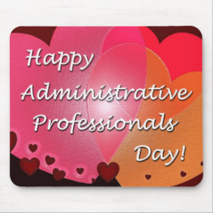 Mousepad Corações administrativos felizes do dia dos