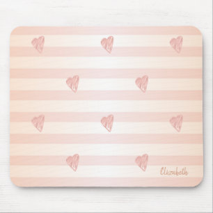Mousepad Corações Adoráveis, Listras -Personalizado