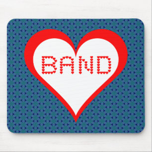 Mousepad Corações bandas
