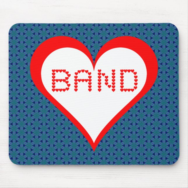 Mousepad Corações bandas (Frente)
