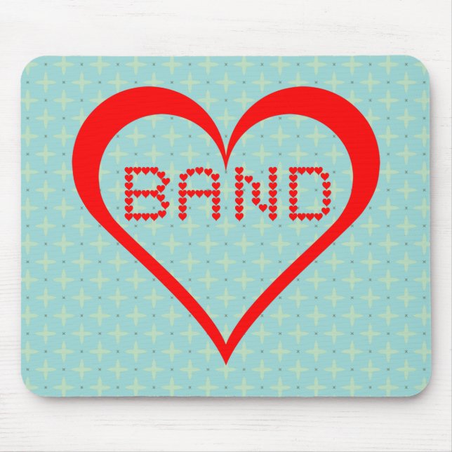 Mousepad Corações bandas (Frente)