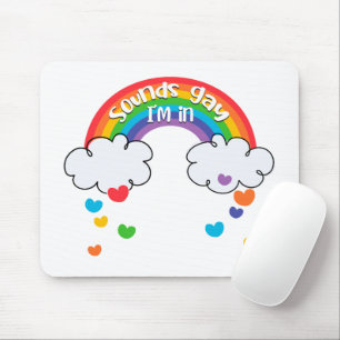 Mousepad Corações Bastante Coloridos Arco-Íris Soa Gay