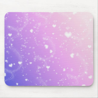 Mousepad Corações brancos