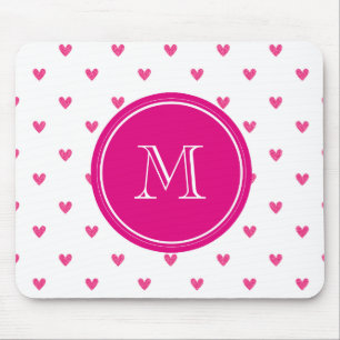 Mousepad Corações cor-de-rosa mexicanos do brilho com