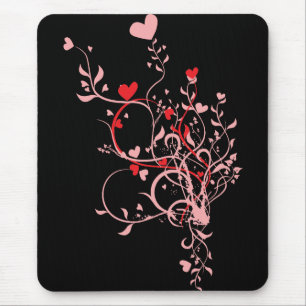 Mousepad Corações da flor
