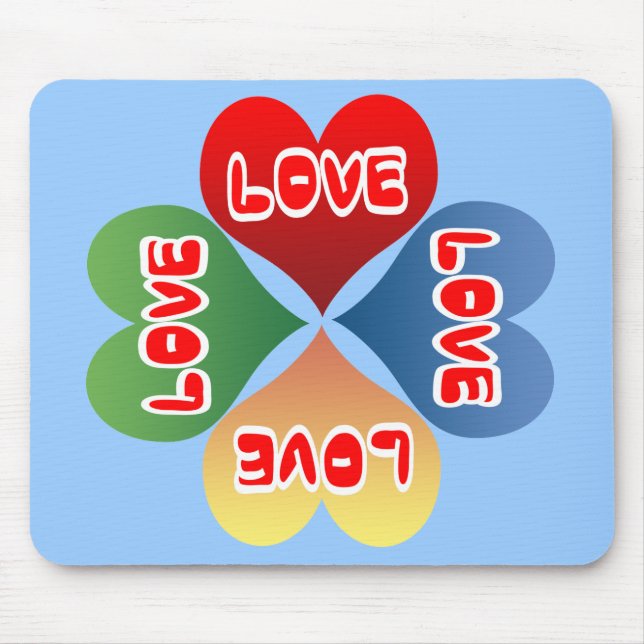 Mousepad Corações de Amor (Frente)