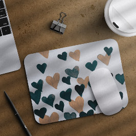 Mousepad Corações de Aquarelas do Dia do namorados - neutro