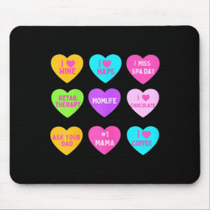 Mousepad Corações de Conversa de Valentim Engraçados para M