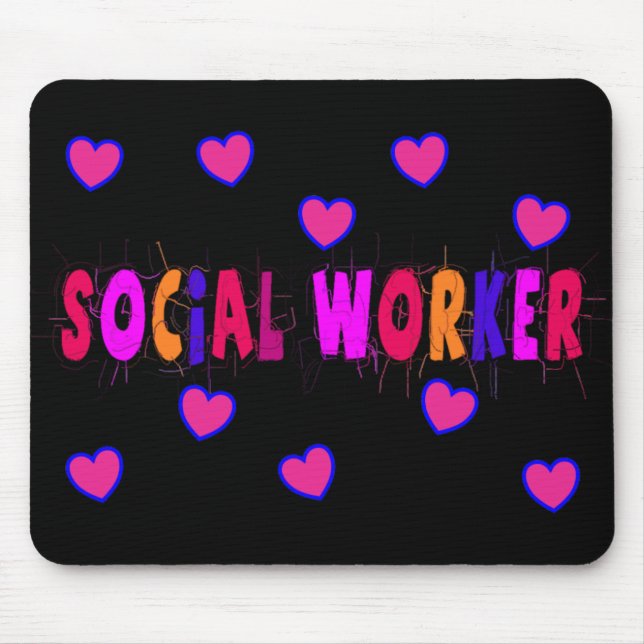 Mousepad CORAÇÕES do assistente social (Frente)