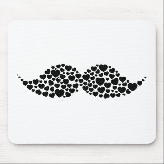 Mousepad Corações do bigode do amor