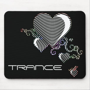 Mousepad corações do squiggle. trance.