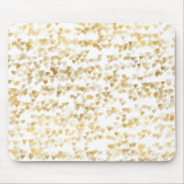 Mousepad Corações Dourados