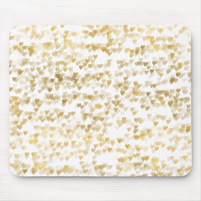 Mousepad Corações Dourados (Frente)